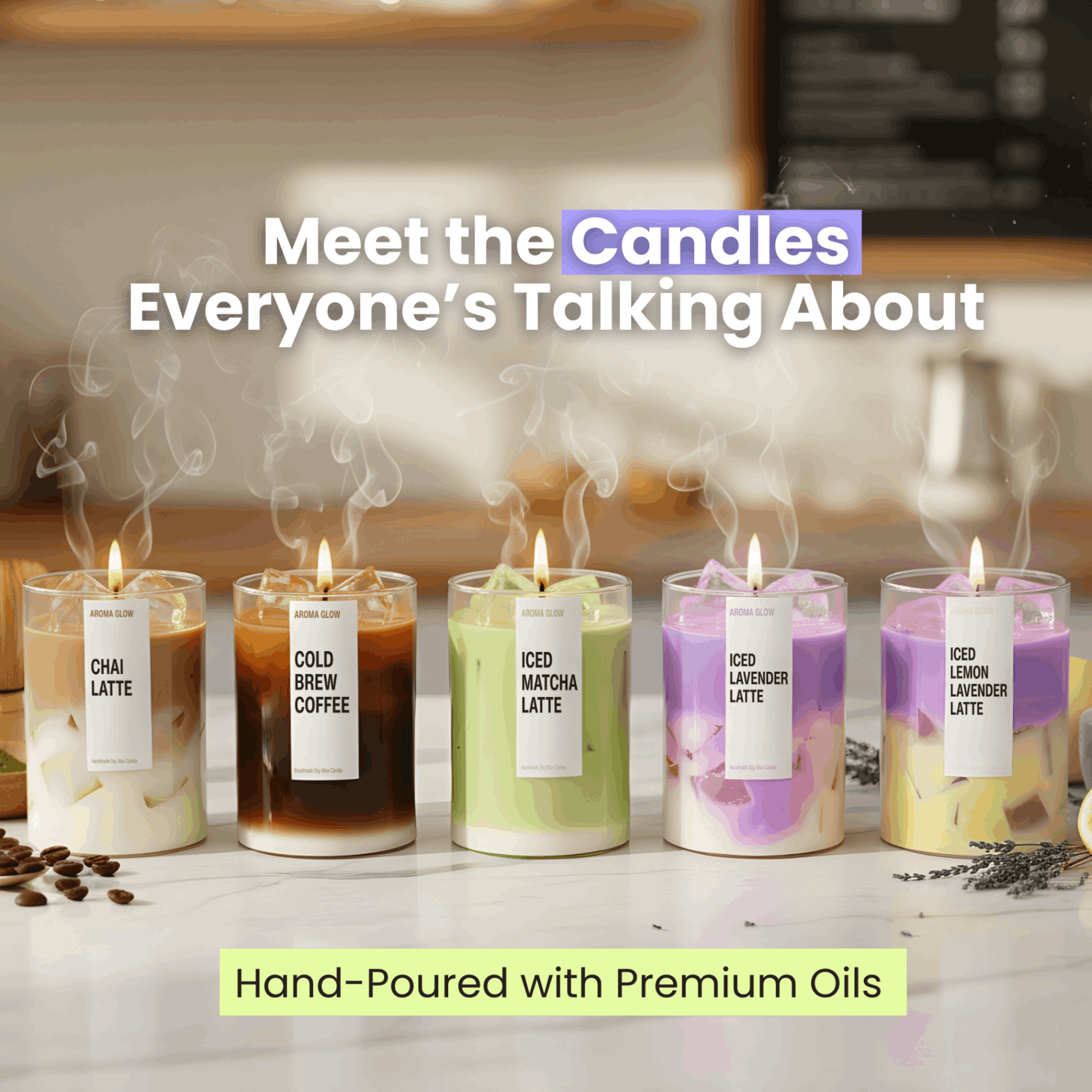 Café Luxe Signature Candle Collection™ – 6 Irresistible Scents